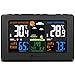 Wireless Weather Station, Houzetek S657 Digital Indoor Outdoor Thermometer Color Forecast Station Home Temperature and Humidity Monitor, Large Display Digital Tabletop Hygrometer with Sensor, USB Port