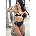 Canserin Women Sexy Push-up Bandage Swimsuit (L, Black)