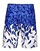 ELETOP Men's Swim Trunks Quick Dry Board Shorts with Pockets Feather Print Series