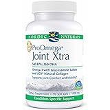 Nordic Naturals ProOmega Joint Xtra - Fish Oil, 540 mg EPA, 360 mg DHA, 1500 mg Glucosamine Sulfate, 40 mg UC-II Natural Collagen, Support for Joint Comfort and Mobility*, 90 Soft Gels