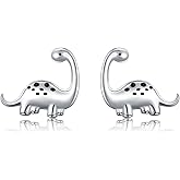 925 Sterling Silver Animal Stud Earrings for Women Girls Panda/Narwhal/Airplane/Piggy/Frog/Dinosaur/Bunny/Dolphin Earrings Jewelry Birthday Christmas Pet Fans Gifts