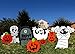 Spooktacular Creations Halloween Decorations Outdoor Skeleton and Ghost Corrugate Yard Stake Signs Halloween Lawn Yard Decorations (Pack of 7)