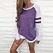 Women's Long Sleeve T-shirt,Toponly Women Ladies Plus Size Patchwork Polyester Splice Clothes T Shirt