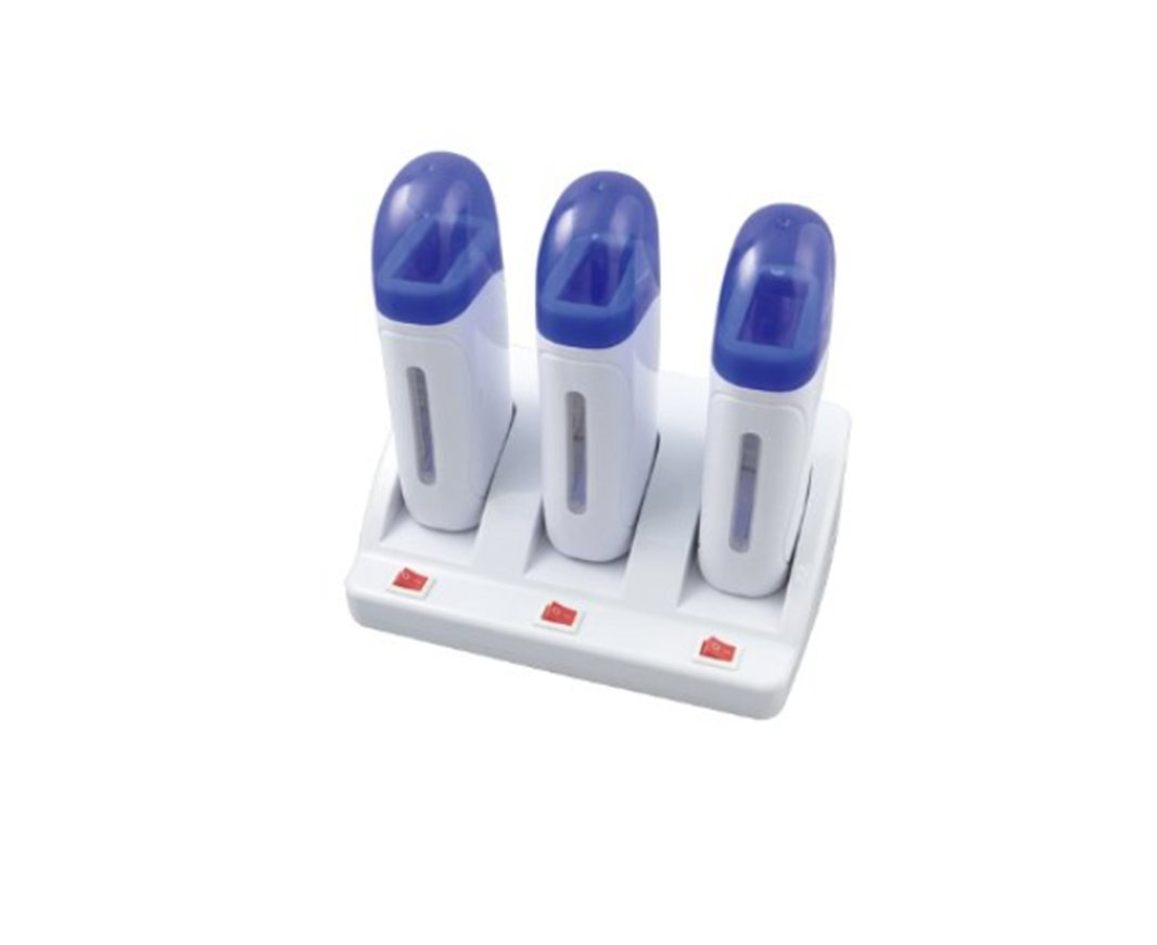 Trend&Setter Electric Wax Heater Blue 3PCS 110V Hair Removal with LED Indicator Light Depilatory Roll Skin Care Treatment GZY-F