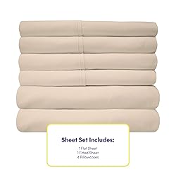 Cal King Size Bed Sheets - 6 Piece 1500 Supreme