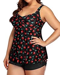 Aqua Eve Women Plus Size Tankini Swimsuit Two Piece