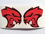2 Red Dodge Mopar Hell Cat Challenger Charger Hellcat Die Cut Decals