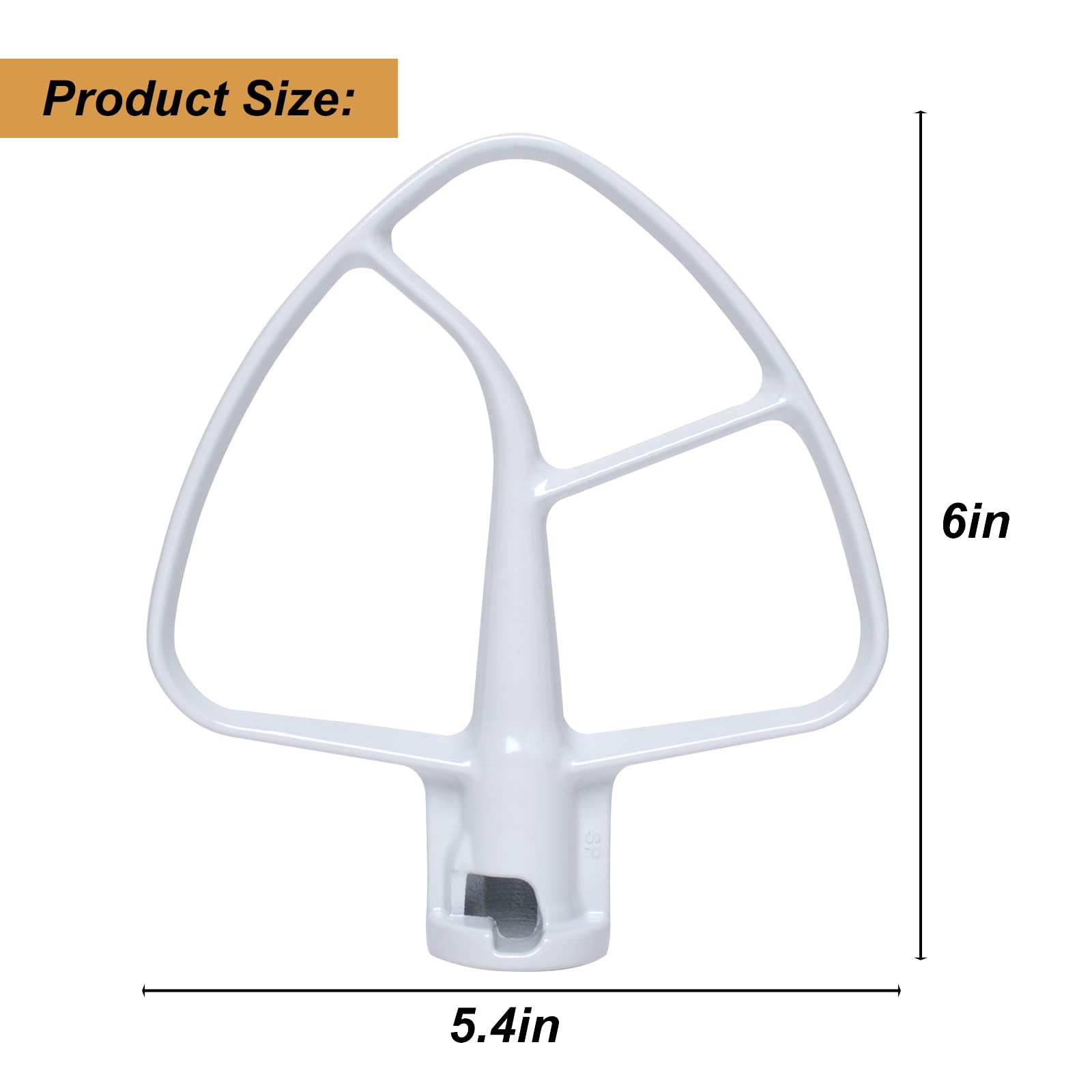 K45B Flat Beater Replacement for Kitchenaid Stand Mixer, 4.5 QT Coated Beater Mixer Fits KSM90, KSM100, KSM110, KSM120, KSM150, KSM160 Series Mixer