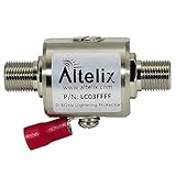 Altelix 75 Ohm Lightning Protector for Cell Phone Boosters 2G 3G 4G LTE & Satellite & Cable TV, F Female to F Female