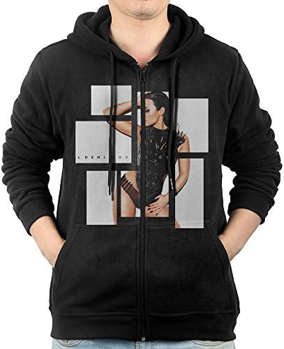 Mens Demi Lovato Men's Slim Fit Zip-up Hoodies Fleece Sweatshirts JacketSmall