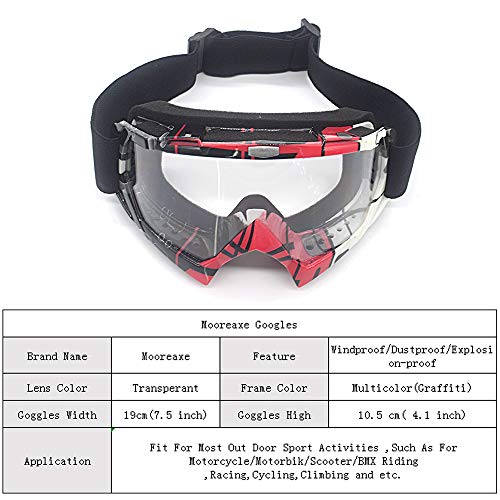 MOOREAXE Motorbike Sunglasses,Motorcycle BMX Bike ATV Dirt Bike Scooter Riding Motocross Off