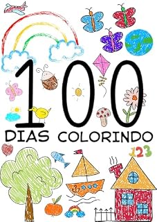 Livro 100 dias colorindo : desenhos para pintura