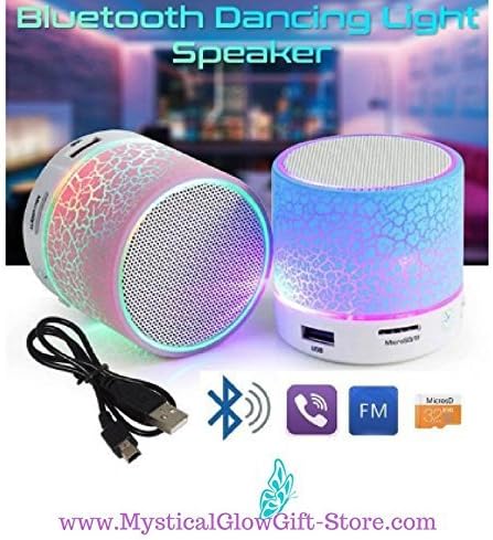 purple Speaker Led Bluetooth Wireless Portable Bass Fm Usb Pc Mini Speaker