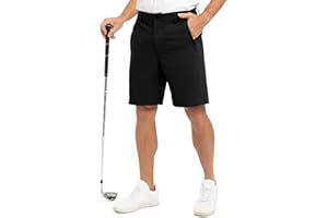 Rdruko Men's Golf Shorts Stretch Dry Fit 9" Lightweight Casual Dress Work Shorts with Pockets