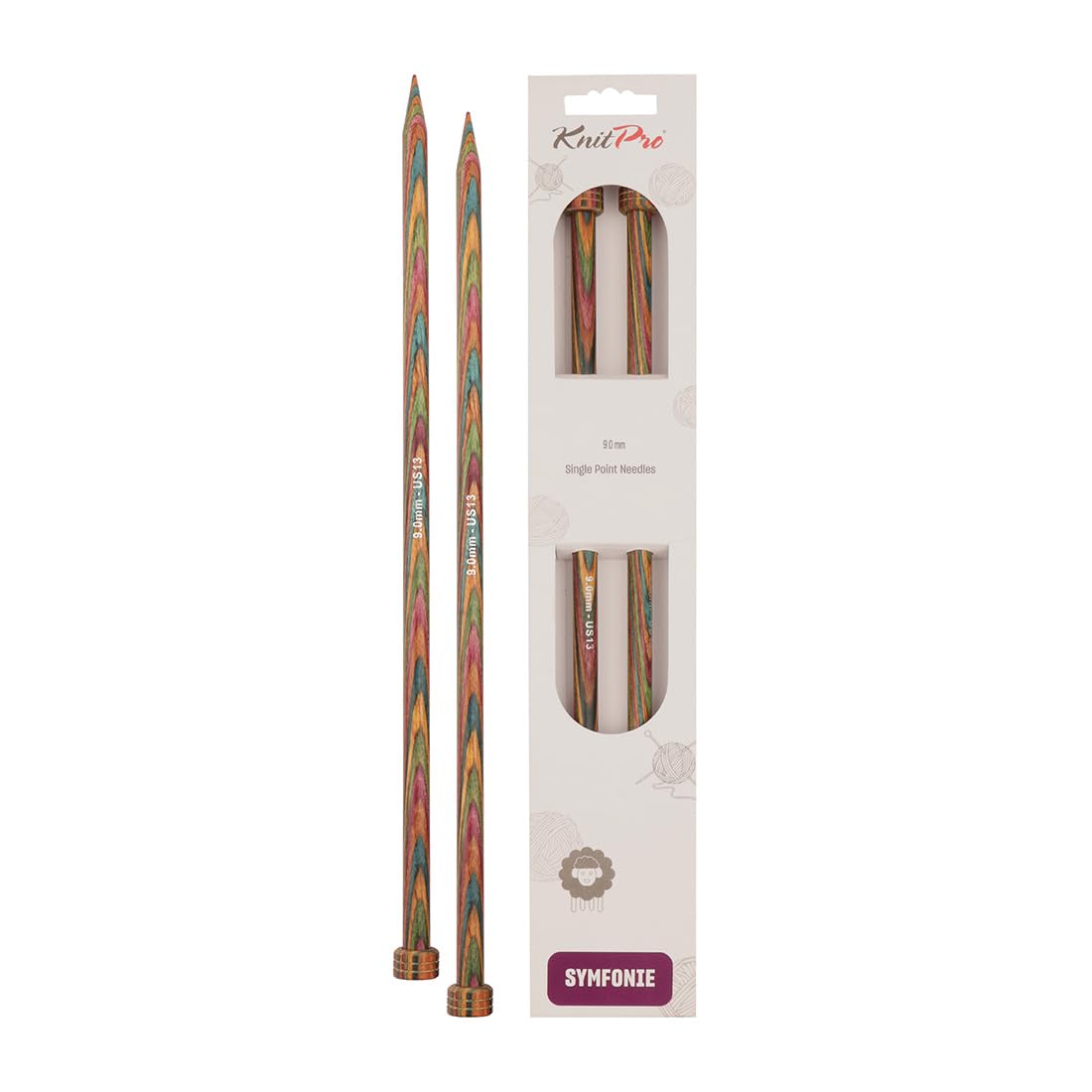 KnitPro Symfonie Single Pointed Needles 10" (25cm) | 9.00mm — image 1