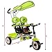 Baby Stroller Tricycle Toy Bike Baby Toddler Ride Green Twins Kids Child Push Toy Outdoor Trike MD Group