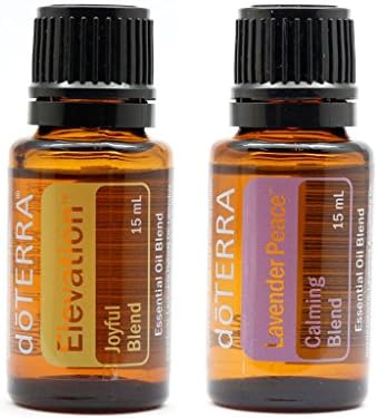 doterra brand doTERRA Essential Oil Elevation 15ml &amp; Lavender Peace 15ml (Joyful and Calming Blend Therapeutic Grade Aromatherapy Oils)
