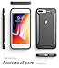 iPhone 7 Plus / iPhone 8 Plus Case, Poetic QuarterBack [Corner/Bumper Protection][No Bulk][Dual Protection] Stylish PC+TPU Protective Case for Apple iPhone 7 Plus / iPhone 8 Plus Black