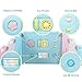 POTBY Foldable Baby Playpen 14 Panel Activity Center Safety Playard with Lock Door,Kid's Fence Indoor Outdoor,Free Installation,Double Layer Clasp and Anti-Slip Base for Children 10 months~6 Years Old