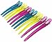 Minalo 12pcs Transparent Sectioning Plastic& Metal Duckbill Clips Hairdressing Salon Hair Grip DIY Hair-Styling Accessories Hair Clips, Non-slip Hair Barrettes for Women, Girls and Hairdresser
