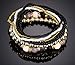 Nurbo 1 Set 7PCS Boho Wholesale Multilayer Acrylic Beads Beach Bracelet (Black)