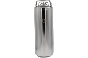 Mash King 6.5 Gal (24.5 L) Corny Ball Lock OB Keg with Dual Handles – 304 Stainless Steel Home Brew Cornelius Keg, NSF Food S