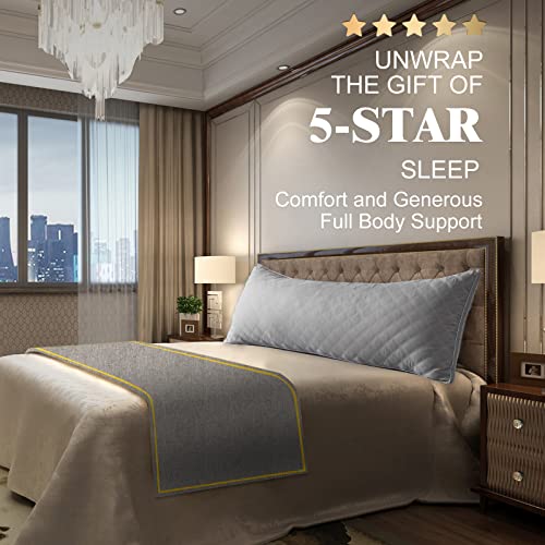 Oubonun Premium Adjustable Loft Quilted Body Pillows Firm and Fluffy