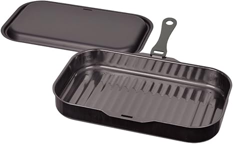 Amazon パール金属 ラクッキング 鉄製 蓋 ハンドル 付 角型 グリルパン 30 18cm ウェーブ 日本製 Hb 1955 グリルパン オンライン通販