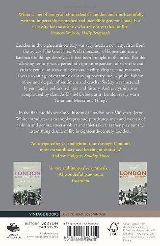 A Great and Monstrous Thing: London in the Eighteenth Century