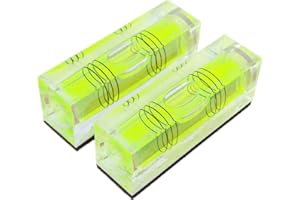 SIZIKJXGHWYI 2Pcs Square Bubble Spirit Levels with Magnetic Base 52x20x15mm Three Line Bubble Level Measuring Layout Tools Levels
