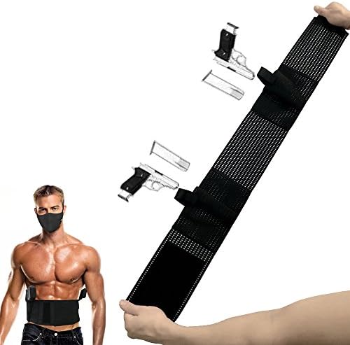 Tactical Concealed Carry Belly Band Gun Holster for Men &amp; Women–Elastic Stealth Waist Handgun Carrying System Belt for Pistols Revolvers Large:41.7”(105CM)