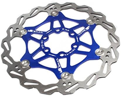 geshiintel Bicycle Disc Brake MTB DH Float Floating Rotors Hydraulic Pad Bike Parts - Blue 180mm