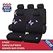 FREMONT AUTO Car Seat Covers Set for Cars, Trucks, Vans, SUV - Butterfly, Airbag Compatible (Polycloth) (Purple)