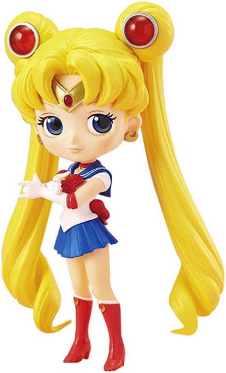 HYHSM Anime modelAction Figure Stands,Bandai Qposket Sailor Moon Sailor Moon Wedding Dress PVC Model Toy Girl Decoration-Sailor monthA++