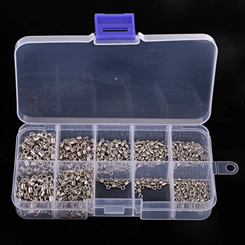 HomeDecTime 500 Stück Edelstahl Angelwirbel Rollenwirbel 4# 6# 8# 10# 12# – Bild 6