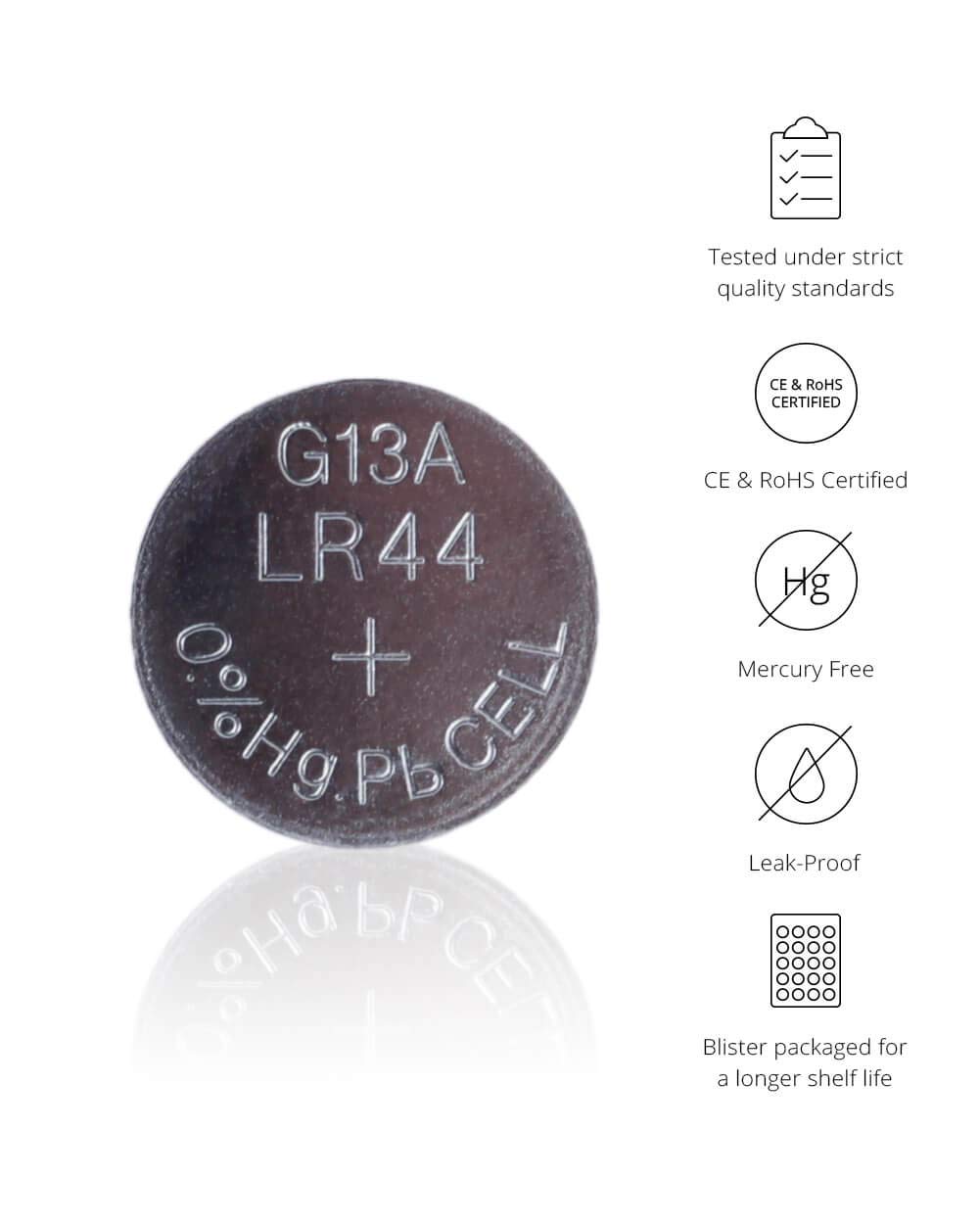 EmazingLights LR44 Batteries 1.5V Alkaline Button Cell AG13 357 303 SR44 Battery (20 Pack)