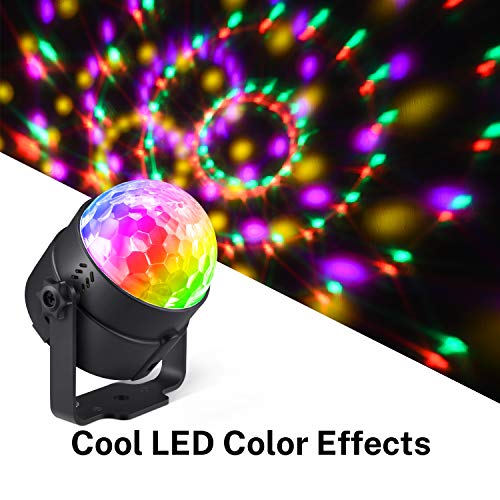 Donner 2 Packs Party Lights, Disco Ball Light with Soundactivated