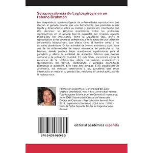 Seroprevalencia de Leptospirosis en un rebaño Brahman (Spanish Edition)