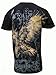 Konflict NWT Men's Striking Eagle Graphic Designer MMA Muscle T-shirt! L Black
