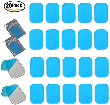 Replacement gel pad for Abdominal toning belt, Gel pads for Abdominal Muscle Toner, Replacement Gel sheet for all Abdominal Belts Smart Body Building Fitness Abs Arm/Leg Training (20P GEL)
