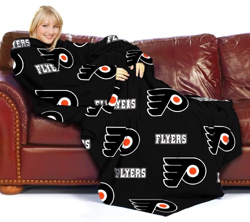 The Northwest Company NHL Philadelphia Flyers Comfy Throw Blanket with Sleeves