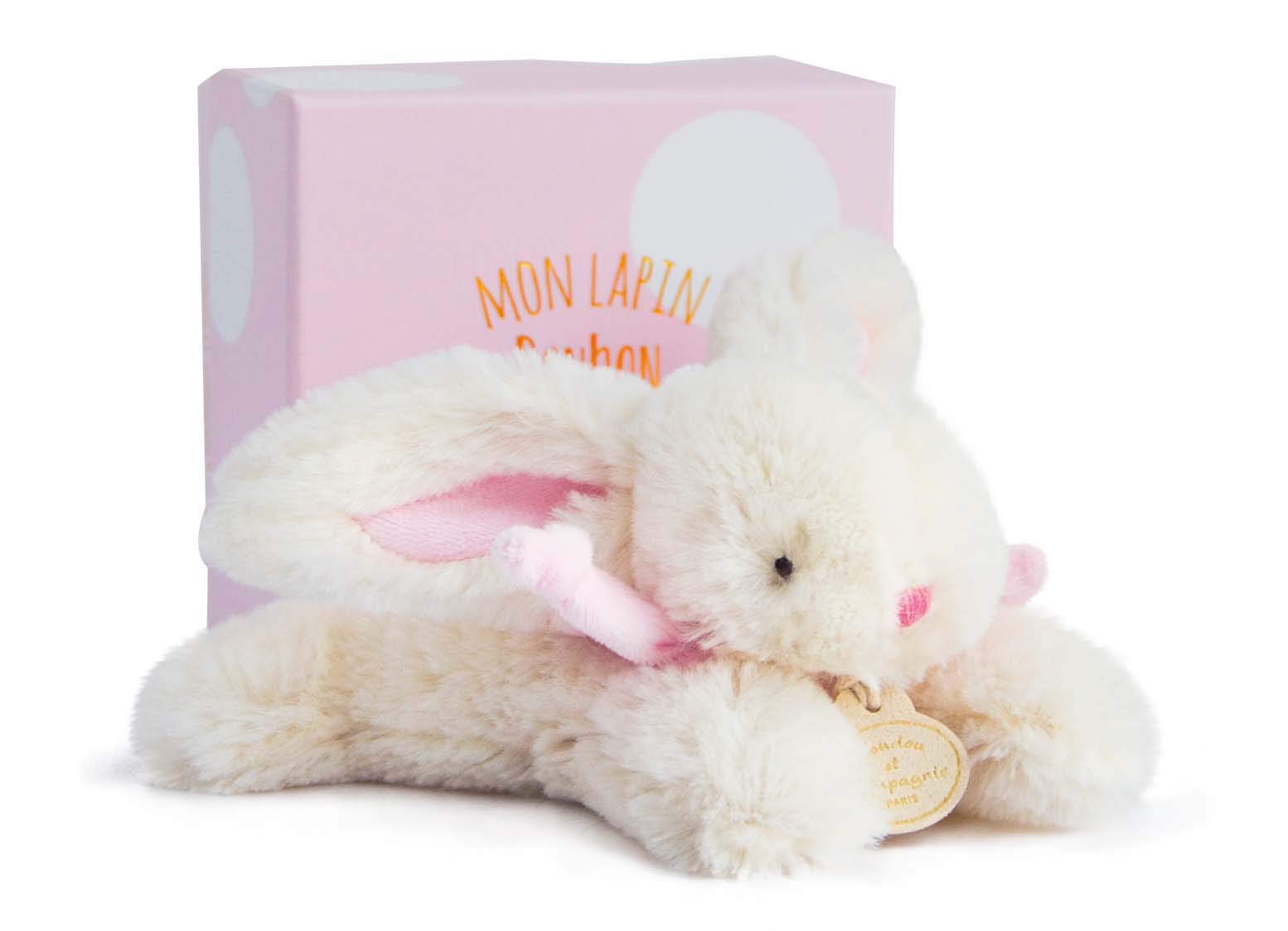 Doudou et Compagnie Lapin Bonbon Soft Toy 16 cm Pink, multicoloured, DC3375
