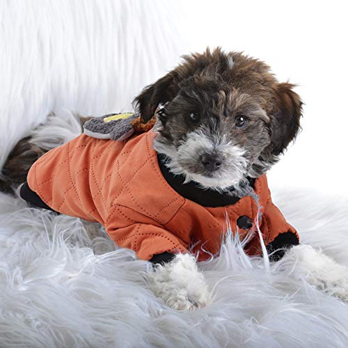 voopet Dog Jacket, Warm Winter Coat for Dogs - Soft Fleece Lining Costume, Reindeer Pattern Dog Apparel Windproof Padded Vest Clothes for Small and Medium Dogs - Thumbnail 6