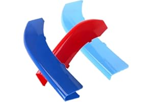 NYZAUTO Three Colored Stripe Grille Insert Trims Compatible with BMW 2014-up F22 F23 2-Series 228i 230i 235i 220i Grill Insert Stripes (8 Beam)