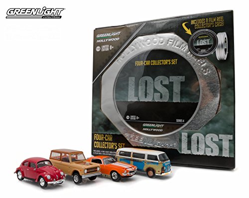 GL Hollywood FOUR-CAR FILM REELS COLLECTOR SET from the classic television show LOST Series 4 2016 Greenlight Collectibles Limited Edition 1:64 Scale Die Cast Vehicle Set