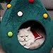 Christmas Tree Cat House – Cat Furniture Idea Cute Cat Cave Bed,Soft Kitty Cat Teepee House Christmas Warm Cat Bed for Winter,Cozy Cat Condo House for Pet Lovers Xmas Gift (Small)thumb 3