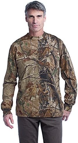 Russell Outdoors Long Sleeve Realtree Camo Pocket T-Shirt (CAMOFLAUGE M)