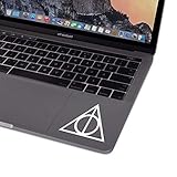 Harry Potter Deathly Hallow Keyboard Trackpad Apple Mac Air Pro Retina Laptop sticker (White)