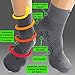 TechWare Pro Ankle Brace Compression Socks - Plantar Fasciitis Socks with Arch Support. Foot Compression Sleeve Relieves Achilles Tendonitis. Men & Women Gry L