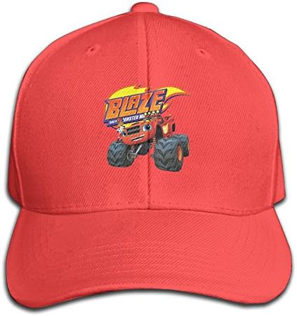 Unisex Blaze And The Monster Machines Snapback Baseball Hat Cool Red